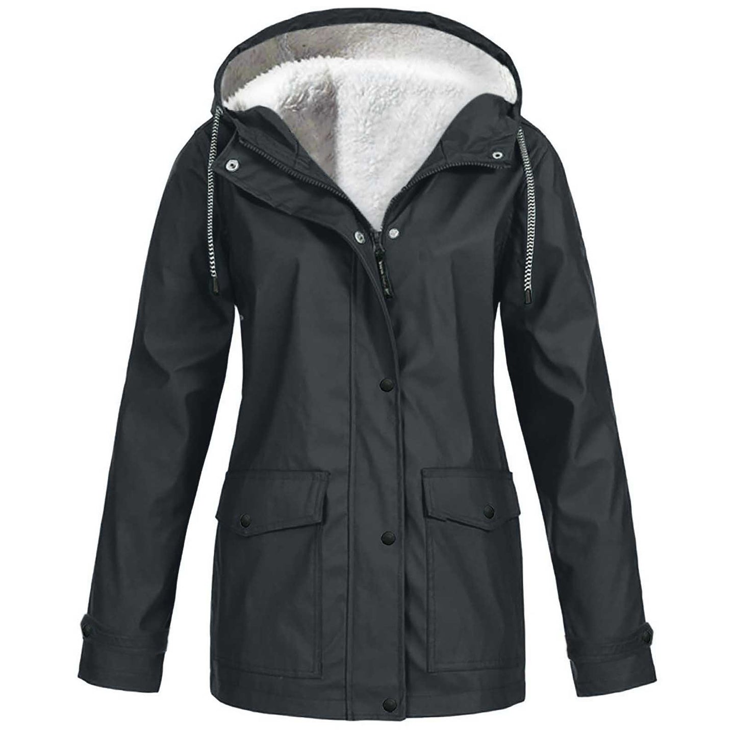 Fleece Outdoor Mountaineering Hooded Winter Outwear Coat