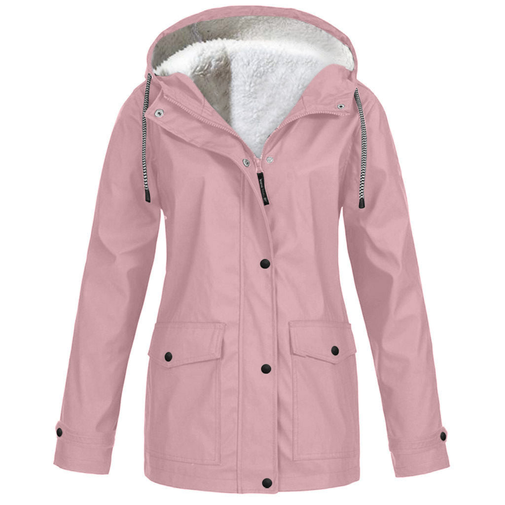Fleece Outdoor Mountaineering Hooded Winter Outwear Coat