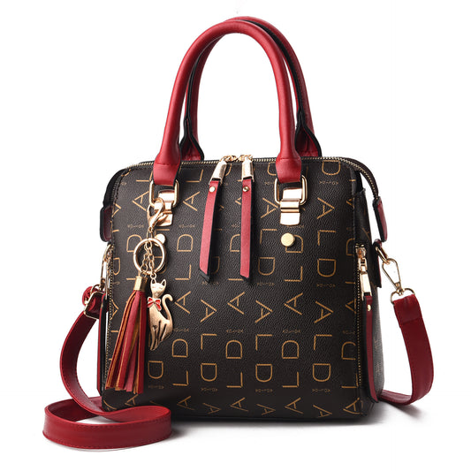 Women's Bag Leisure Shoulder Bag - Large Capacity Leather Handbag Cross Bag