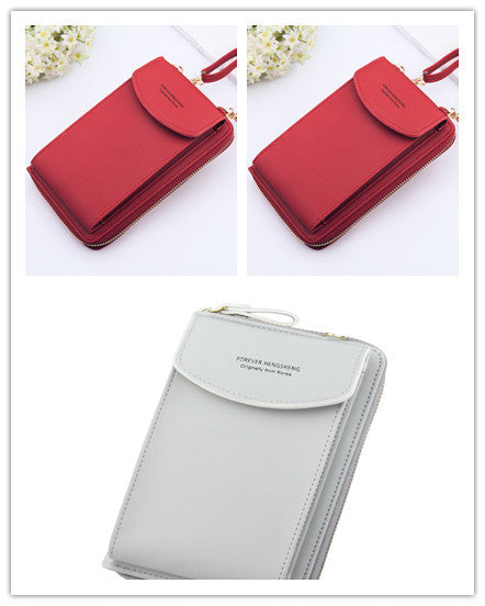 Mobile Phone Bag Zipper - Women Diagonal Bag