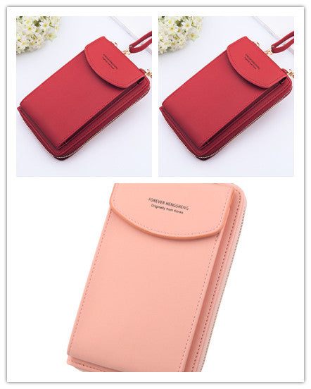 Mobile Phone Bag Zipper - Women Diagonal Bag