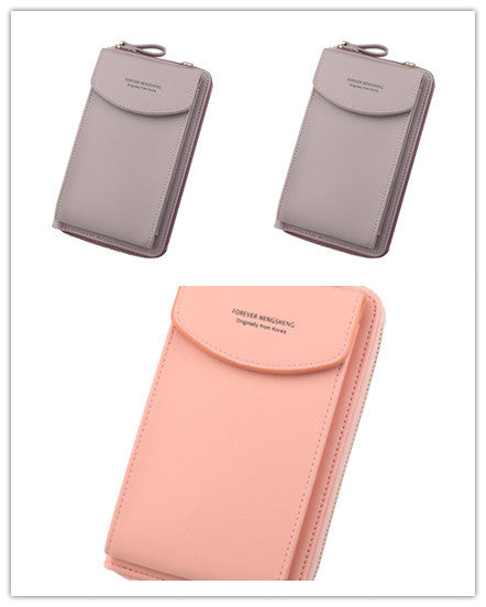 Mobile Phone Bag Zipper - Women Diagonal Bag