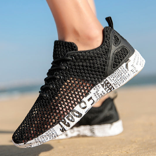 Casual Men's Shoes - Breathable Sneakers Match Hollow Lace Board Shoes