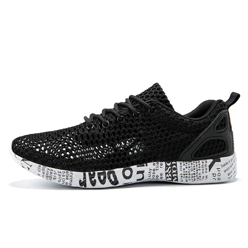 Casual Men's Shoes - Breathable Sneakers Match Hollow Lace Board Shoes