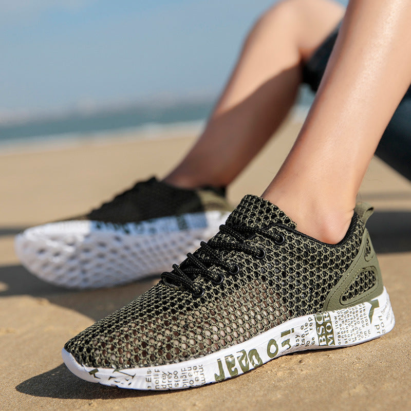 Casual Men's Shoes - Breathable Sneakers Match Hollow Lace Board Shoes