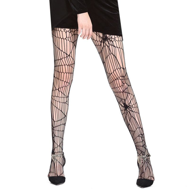 Halloween Spider Pattern Pantyhose Socks - Ghost Festival Socks