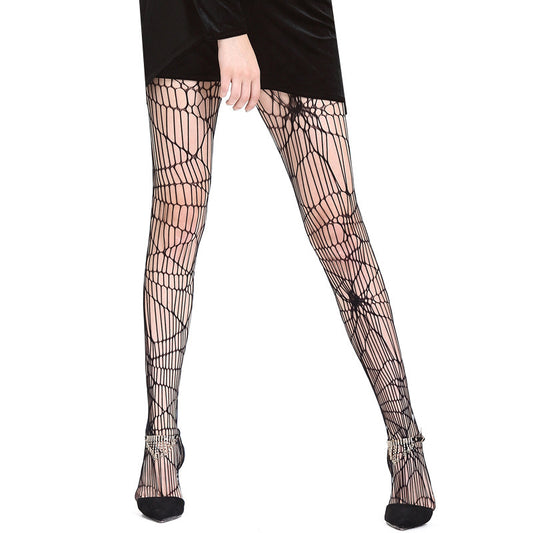 Halloween Spider Pattern Pantyhose Socks - Ghost Festival Socks