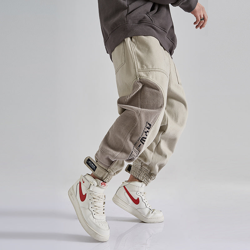 Japanese Men Jeans - Loose Fit Spliced Design
