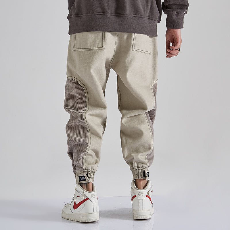 Japanese Men Jeans - Loose Fit Spliced Design