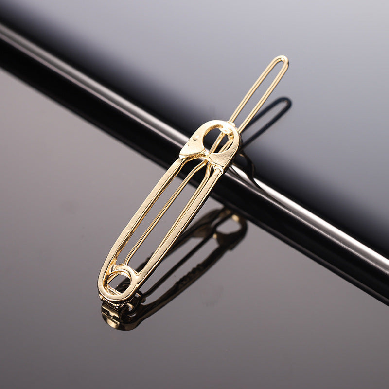 Hollow Word Clip Hair Accessories – Glossy Geometric Metal Hair Clip