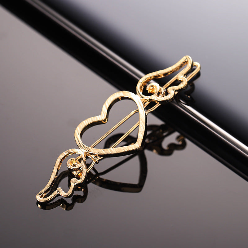 Hollow Word Clip Hair Accessories – Glossy Geometric Metal Hair Clip