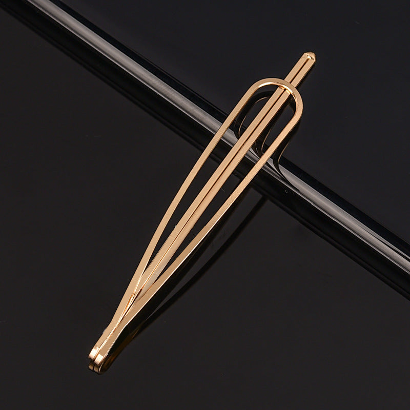 Hollow Word Clip Hair Accessories – Glossy Geometric Metal Hair Clip