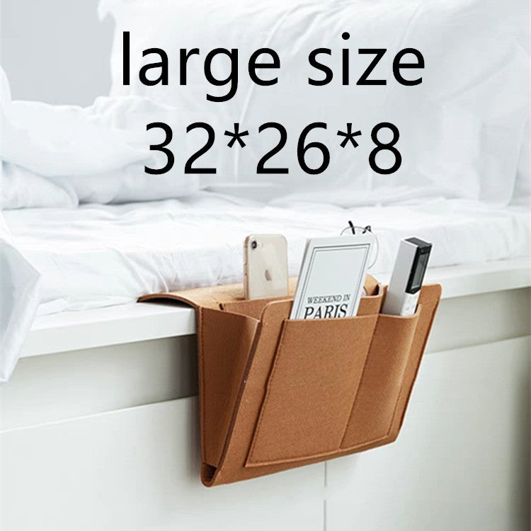 Bed Storage Bag with Pocket - Bedside Hanger Table Sofa Bedroom Mattress Bedside Anti-slip Organizer Holders