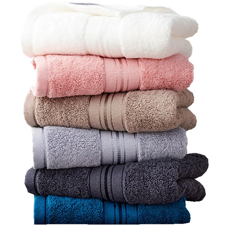 Pure Color Thick Cotton Bath Towel Set Towel Set - Increased Pure Cotton Beach Towel Beauty Salon Bath Towel