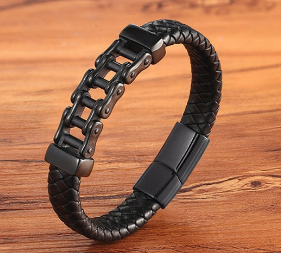 Leather Braided Bracelet - Custom Leather Bracelet, Men'S Cowhide Jewelry