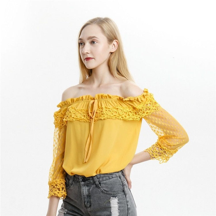 Off Shoulder Long Sleeve Top  - Summer Retro Shirt