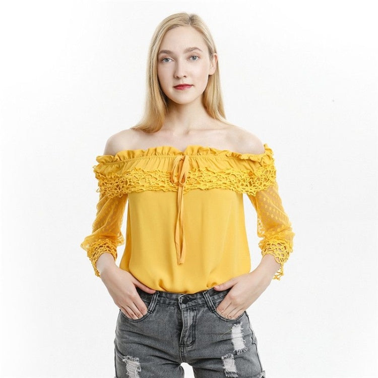 Off Shoulder Long Sleeve Top  - Summer Retro Shirt