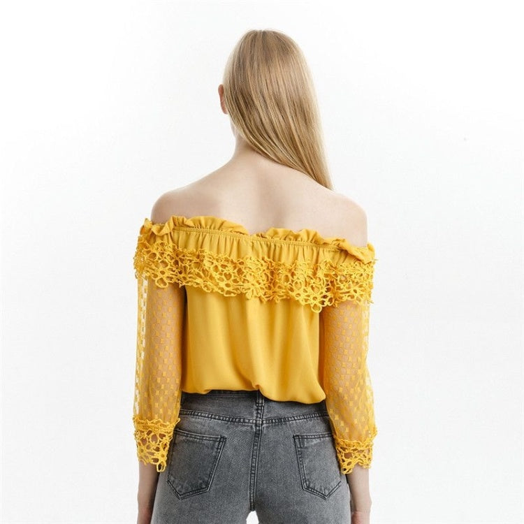 Off Shoulder Long Sleeve Top  - Summer Retro Shirt