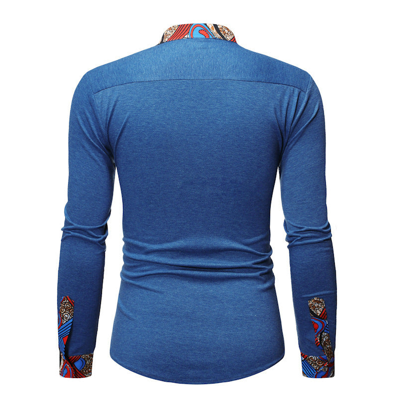 Cross Border Fashion Men's Shirt - African Print