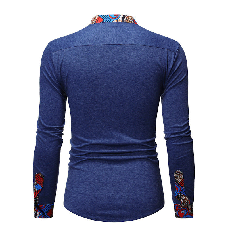 Cross Border Fashion Men's Shirt - African Print