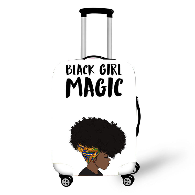 No personality African Art Girl Travel Accessories Luggage Cover  - Suitcase Protection Baggage Dust Cover Stretch Fabrics 18-30inch