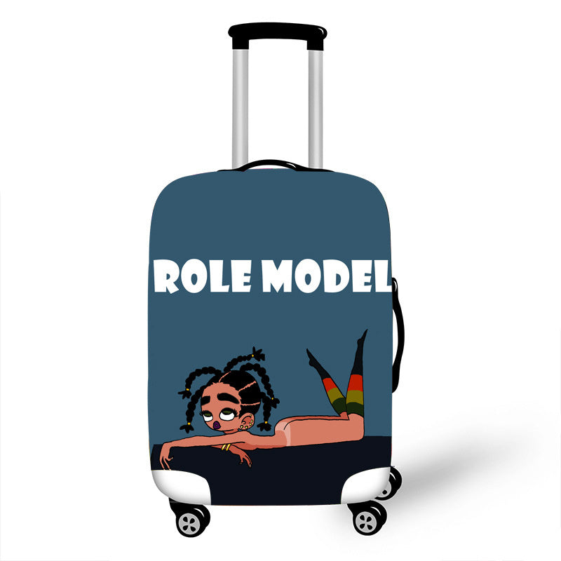 No personality African Art Girl Travel Accessories Luggage Cover  - Suitcase Protection Baggage Dust Cover Stretch Fabrics 18-30inch