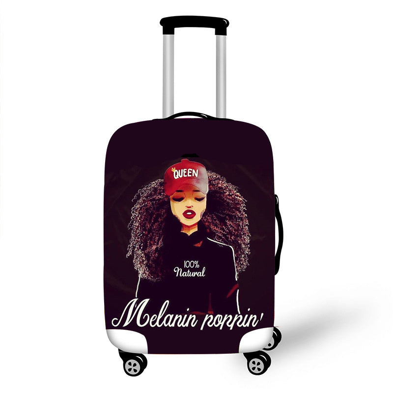 No personality African Art Girl Travel Accessories Luggage Cover  - Suitcase Protection Baggage Dust Cover Stretch Fabrics 18-30inch