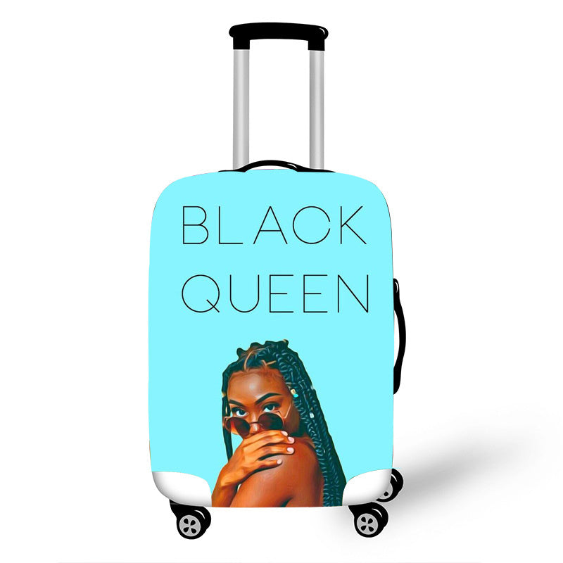 No personality African Art Girl Travel Accessories Luggage Cover  - Suitcase Protection Baggage Dust Cover Stretch Fabrics 18-30inch