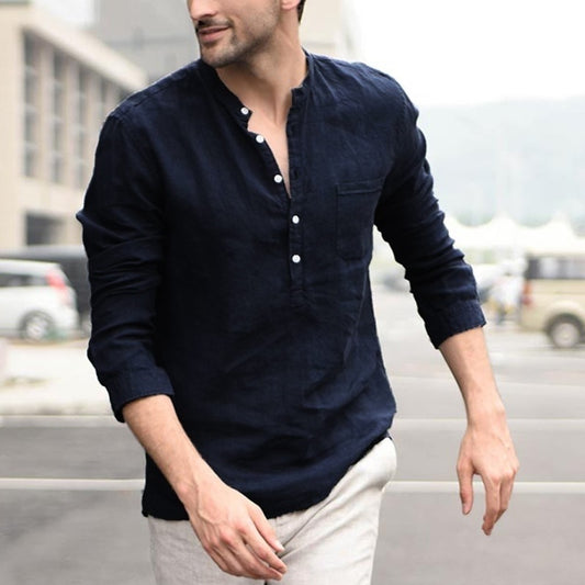 Plaid Collar Tops - Men's Shirts