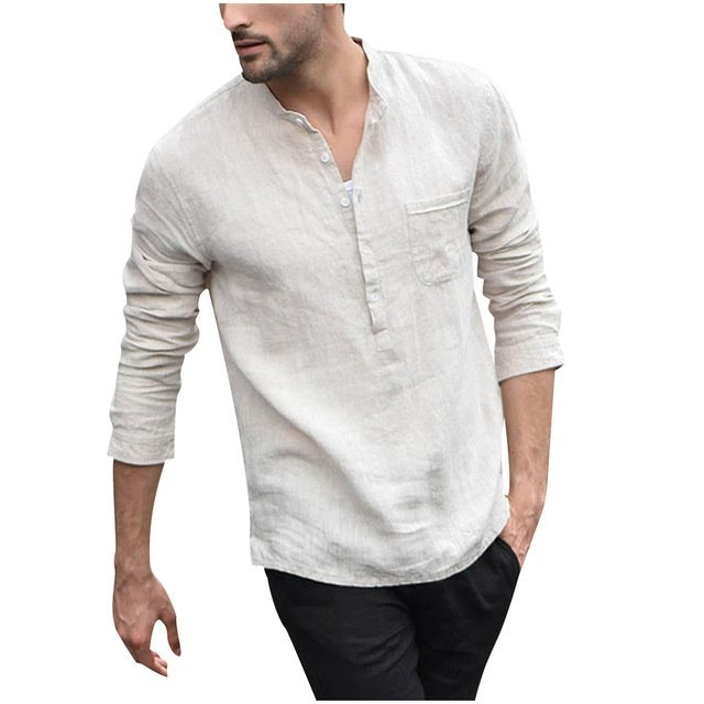 Plaid Collar Tops - Men's Shirts
