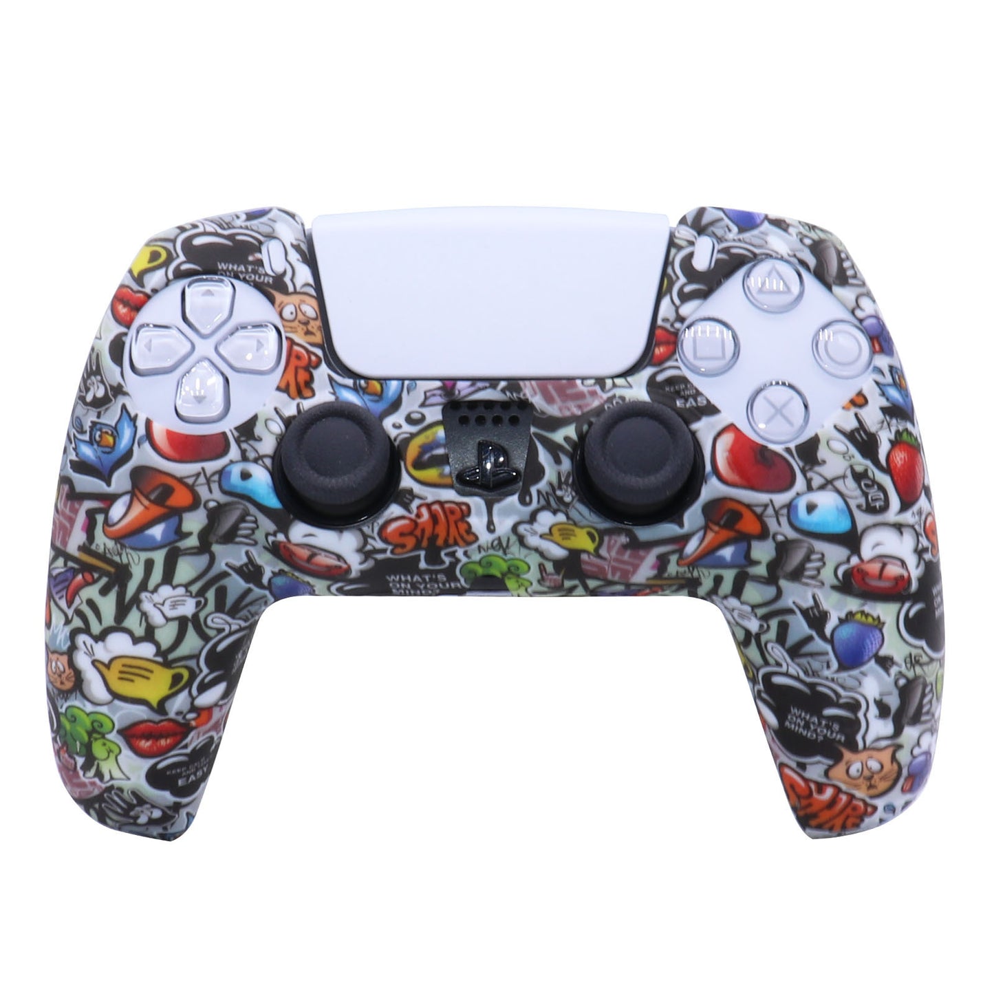 PS5 Protective Silicone Skin Case - DualSense Wireless Controller Thumb Grips Gel Rubber Cover - JumoShop
