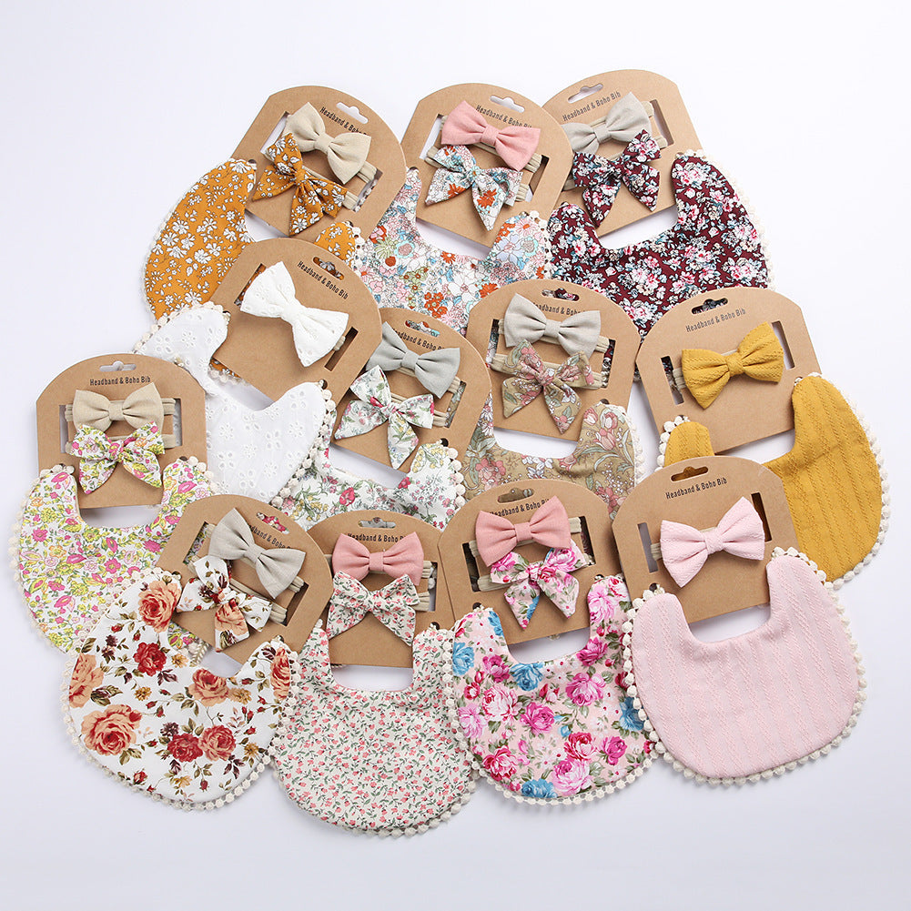 Double-Sided Bib - Solid Cotton Print Bib
