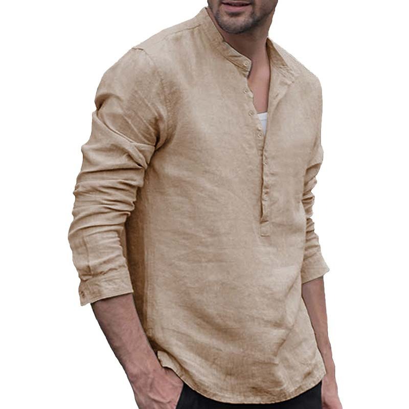 Plaid Collar Tops - Men's Shirts