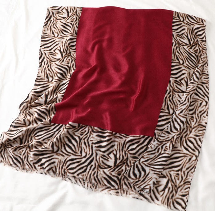 Men's And Women's Cotton Scarf Casual Print Long Gauze Scarf