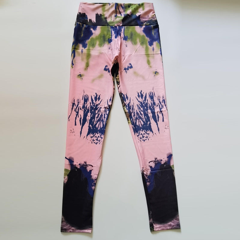 Fitness High Elastic Sports Pattern Leggings