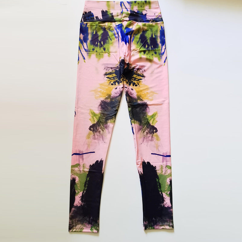 Fitness High Elastic Sports Pattern Leggings