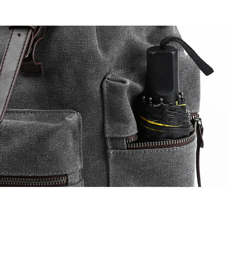 Canvas Backpack Men's Fashion Travel Bag