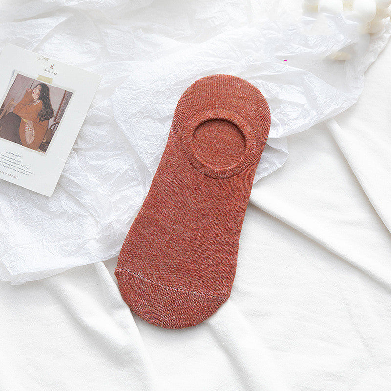 Solid Color Boat Socks - Spring Invisible Socks Socks Socks Net Red Men'S Socks