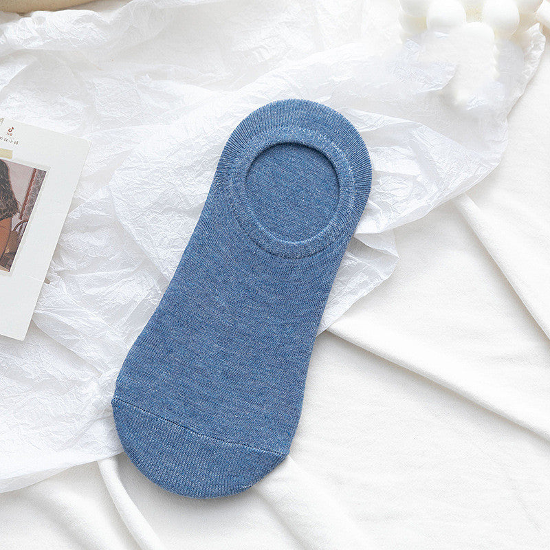 Solid Color Boat Socks - Spring Invisible Socks Socks Socks Net Red Men'S Socks