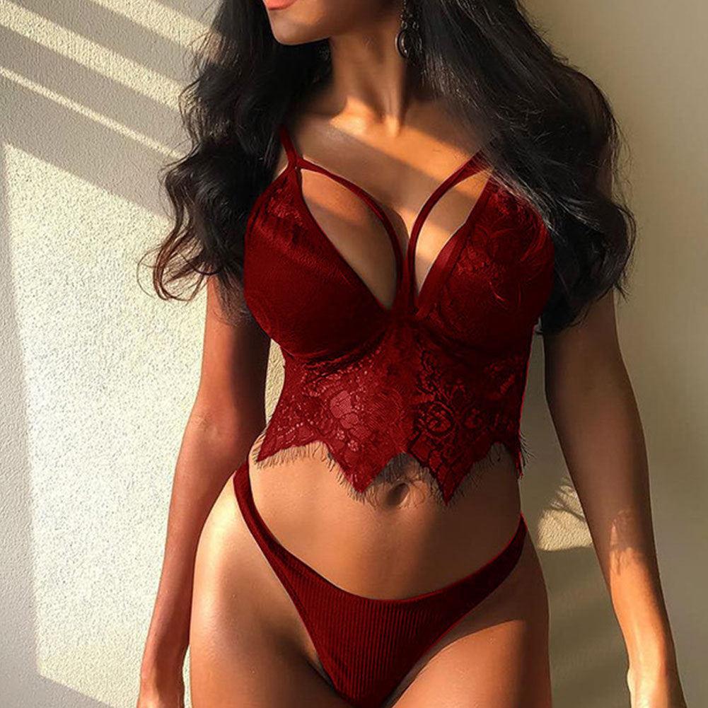 New Style Sexy Lace Lingerie – 2-Piece Seductive Intimate Set for Women