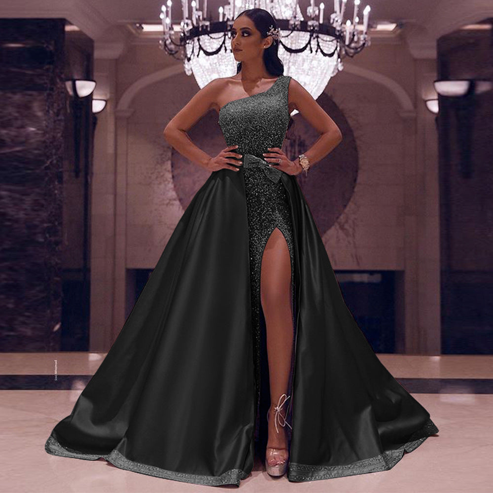 One-Shoulder Evening Dress