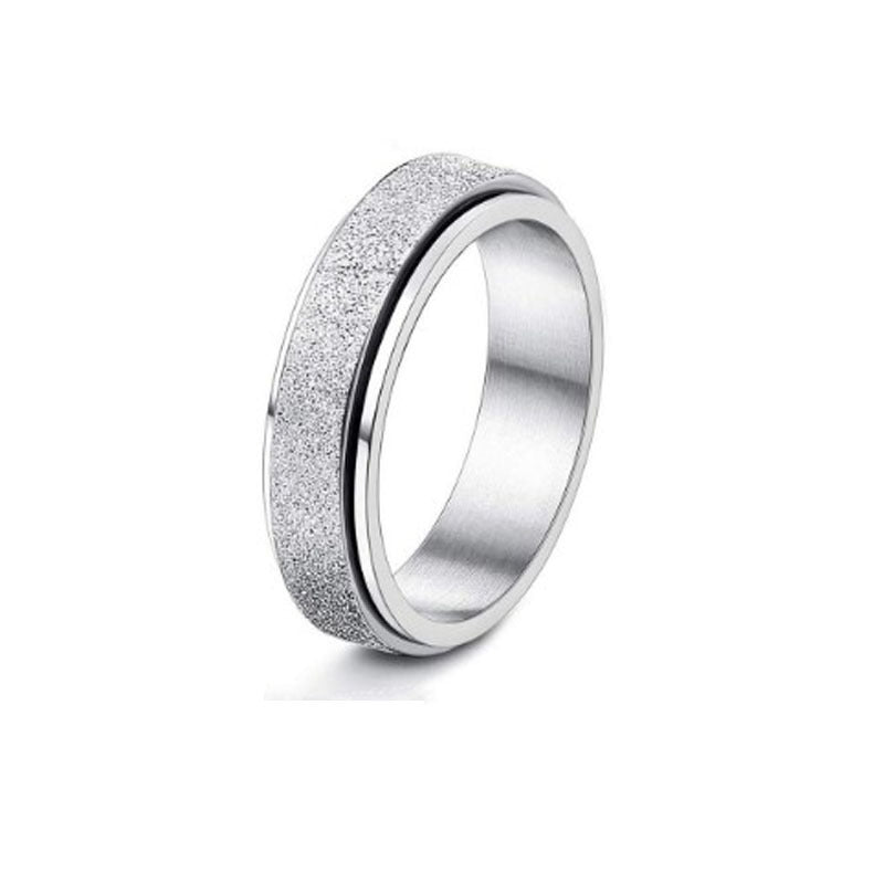 Stainless Steel Rotatable Spinner Ring - Moon Stars Relieve Anxiety Rings