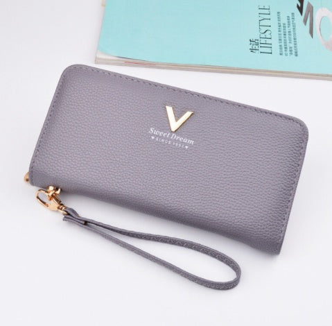 Leather Wallets - Women's Purses Zipper Long