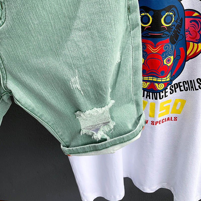 Trendy Ripped denim shorts