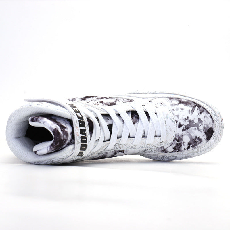 Men's Sneaker High-top Boxing Shoe -- Fashion Graffiti Style Fight Shoes
