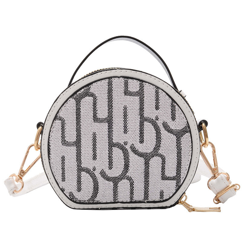 Small Round Bag with Letters