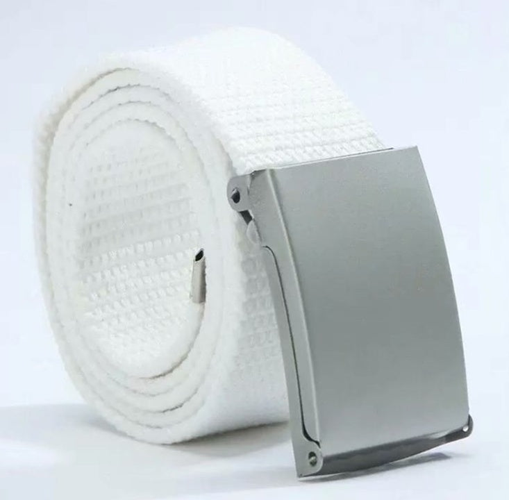 Candy-Colored Fashionable Canvas Belts for Men and Women