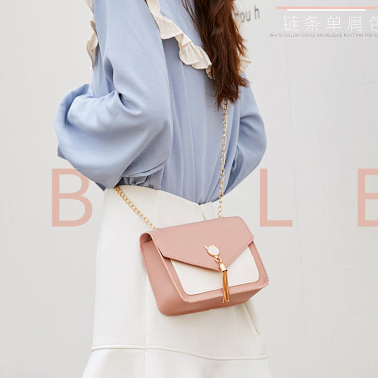 Small Messenger Bag - New Sweet And Cute Cat Tassel Decoration Chain