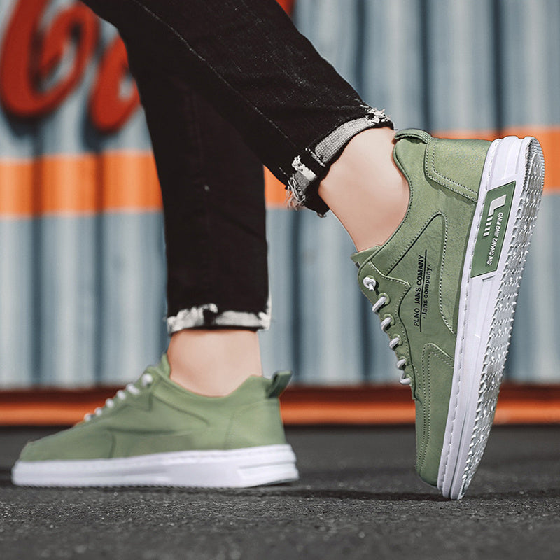 Men Sneakers Lace-up Letter Print Platform