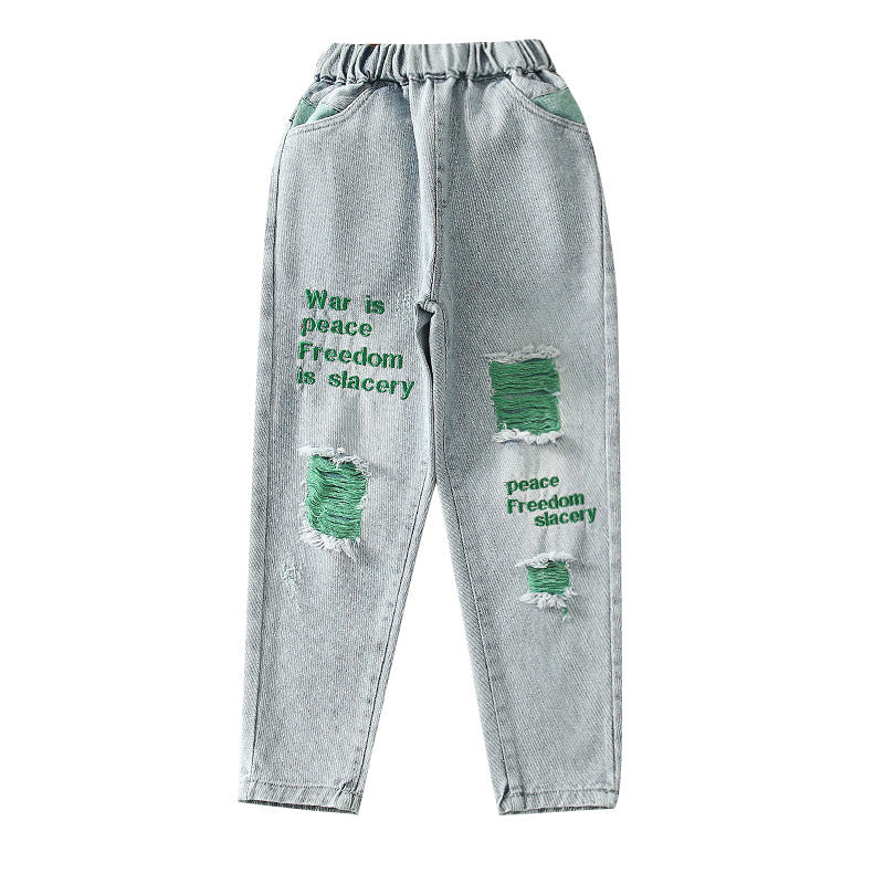 Fashionable Comfy Loose Parent-Child Outfit - Spring Top & Pants